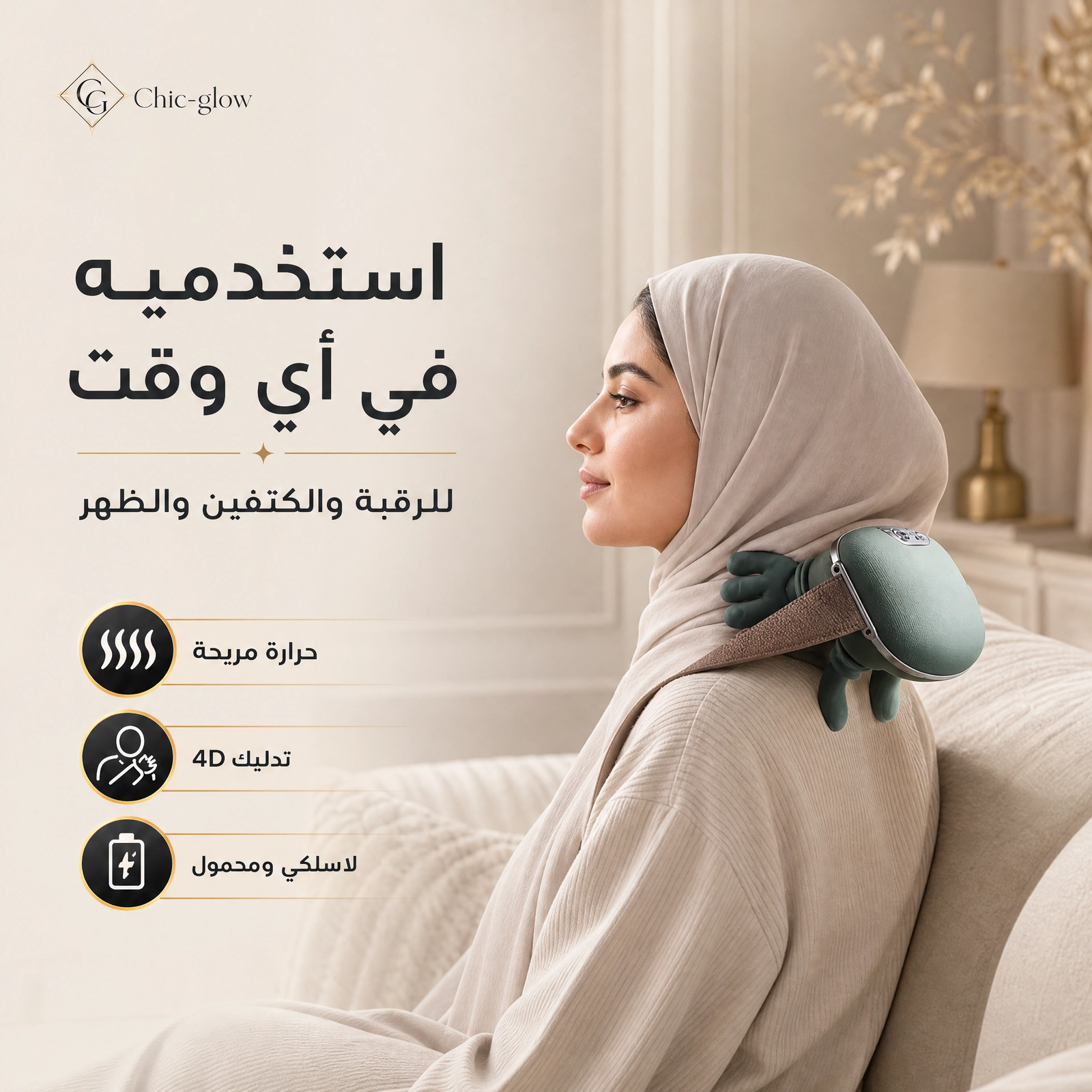 المدلك الصغير للكتف و الرقبة و الساق و الذراع الحديث - ضمان عامين - الصورة 5